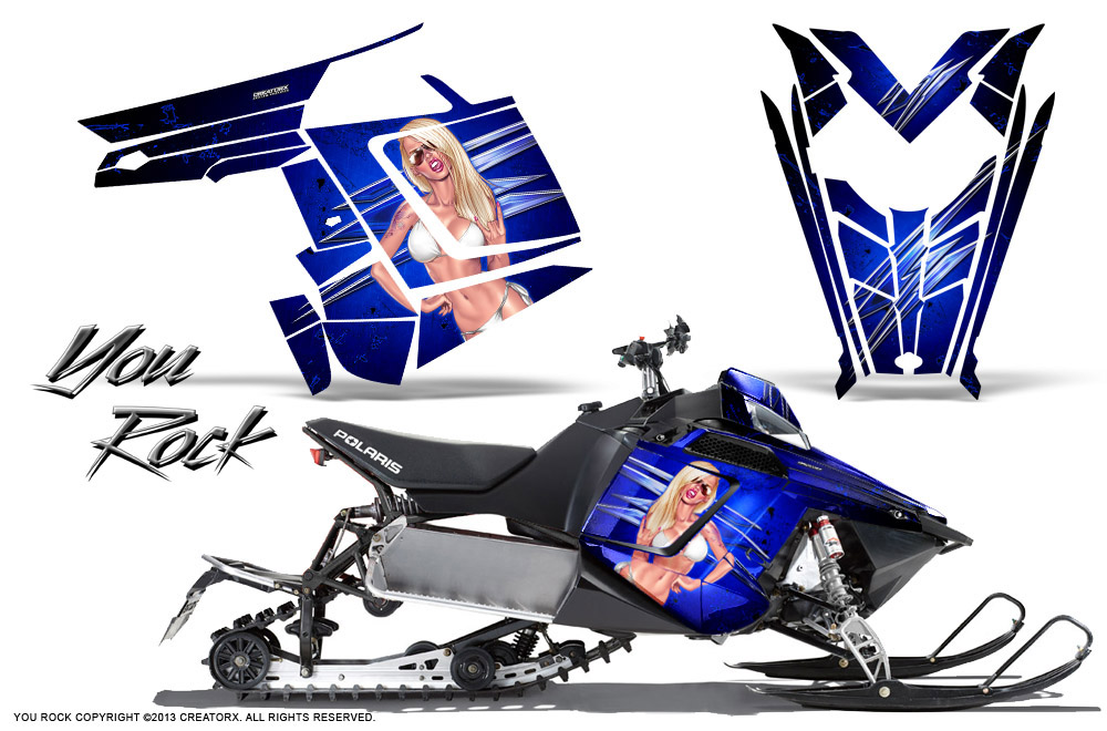 Polaris Rush Graphics Kit You Rock Blue